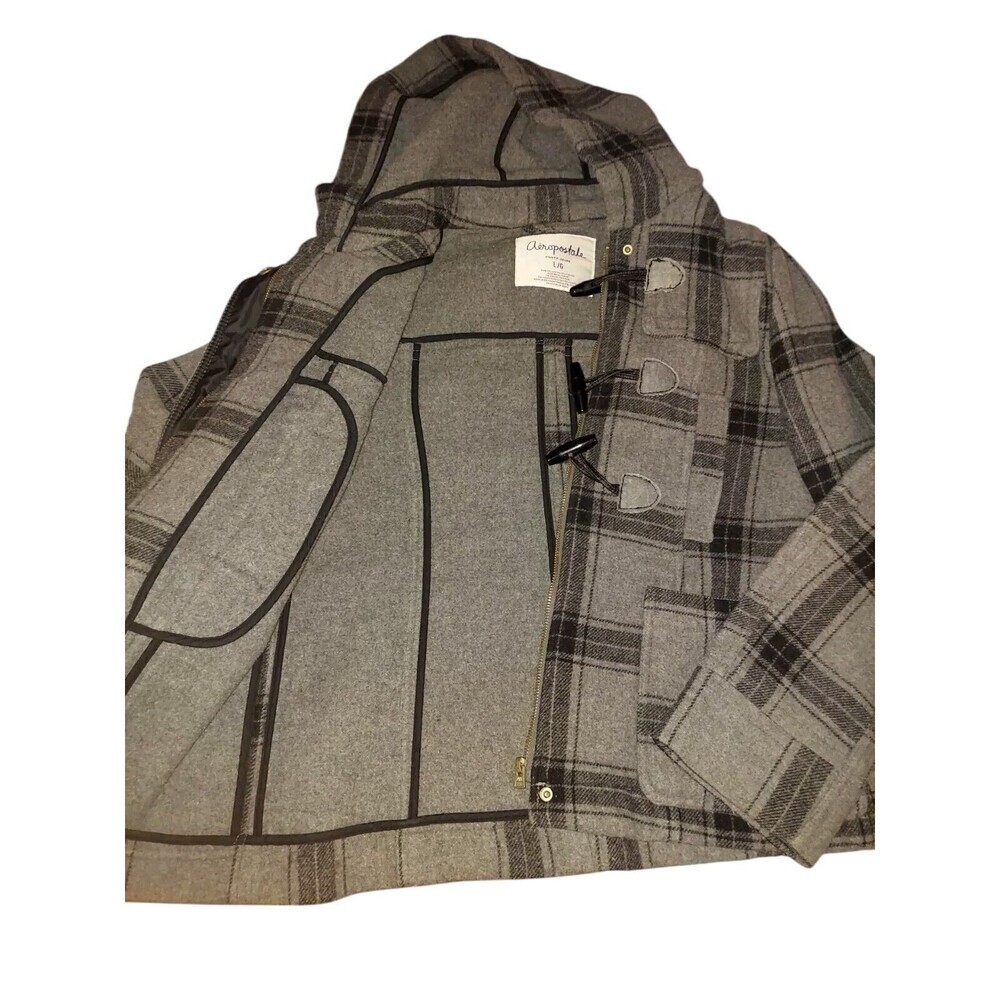 AEROPOSTALE Eighty Seven Women's Size L Gray/Black Jacket Hooded Coat - Picture 6 of 8